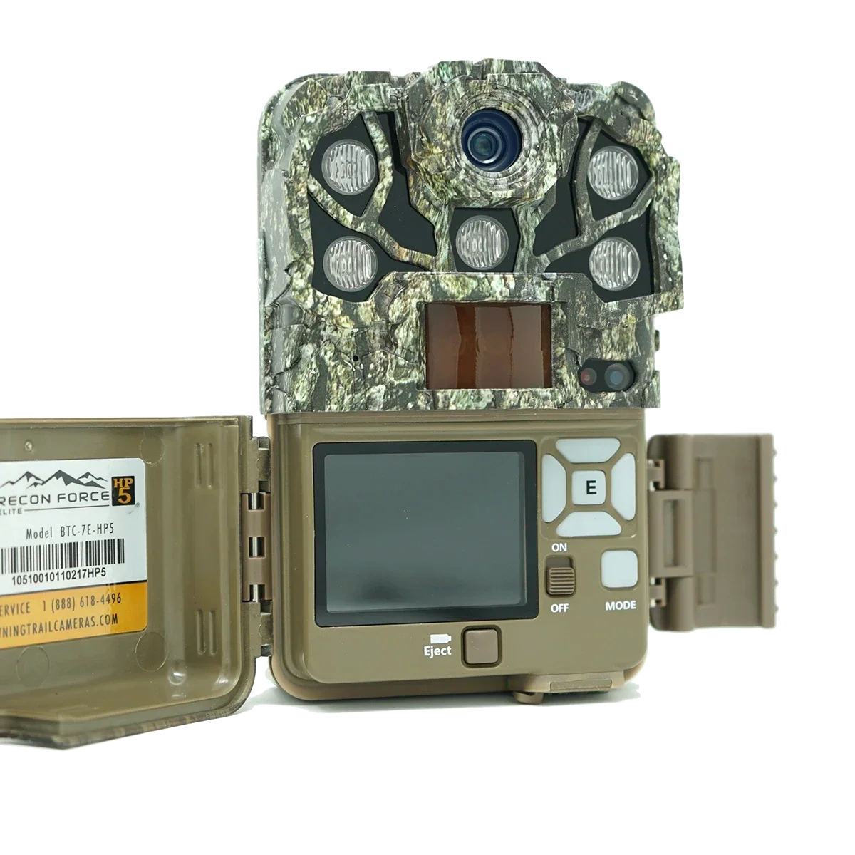 Browning Recon Force Elite HP5 Ultra Trail Camera — open, showing controls