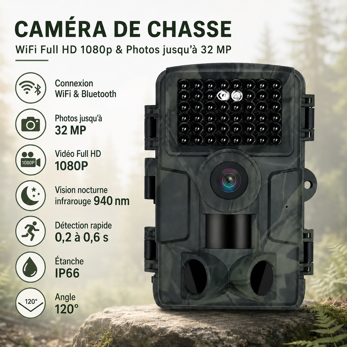 Vantage Tracker WiFi Trail Camera — mounted outdoors
